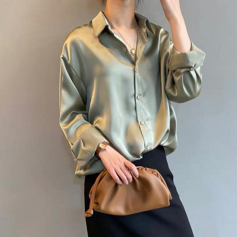 Martha | Women's Elegant Satin Blouse – Luxurious, Soft & Stylish