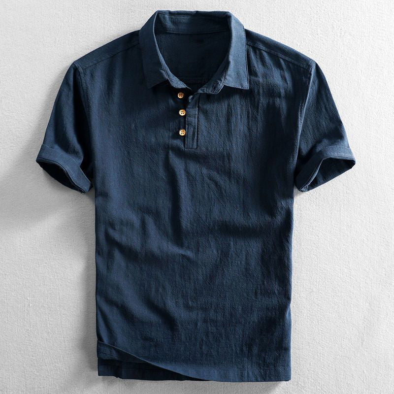 Raphael | Men’s Linen Polo Shirt – Lightweight Summer Fit – Smart Casual Look