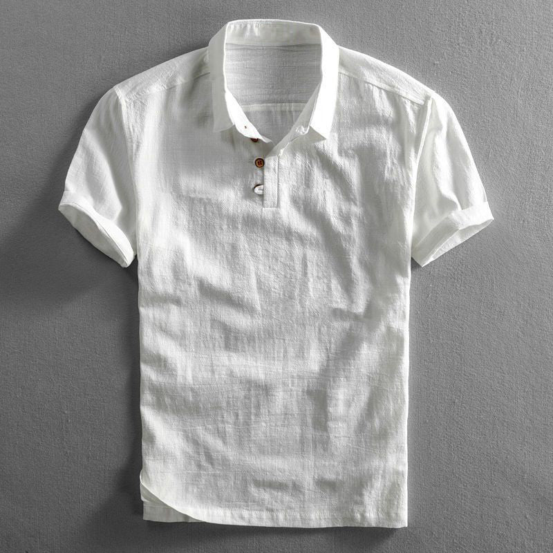 Raphael | Men’s Linen Polo Shirt – Lightweight Summer Fit – Smart Casual Look