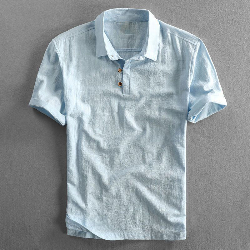 Raphael | Men’s Linen Polo Shirt – Lightweight Summer Fit – Smart Casual Look