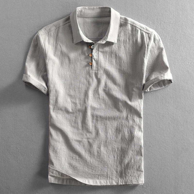 Raphael | Men’s Linen Polo Shirt – Lightweight Summer Fit – Smart Casual Look