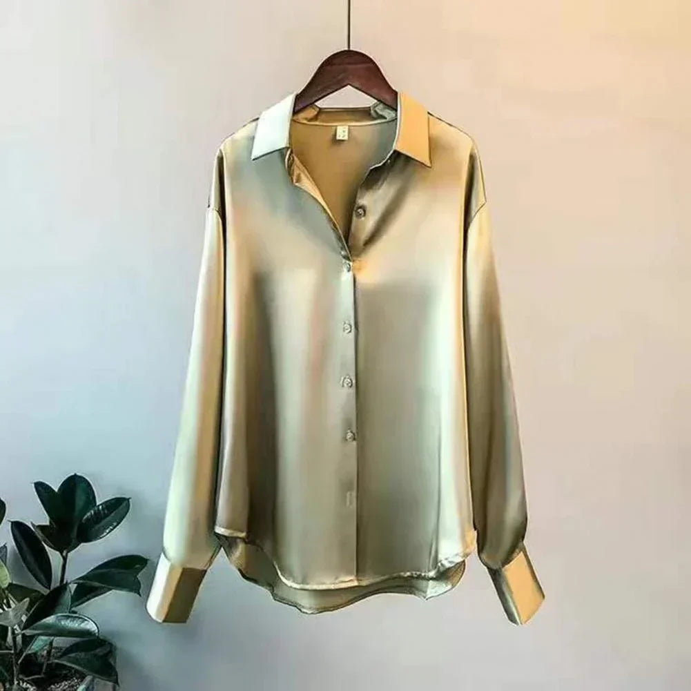 Martha | Women's Elegant Satin Blouse – Luxurious, Soft & Stylish