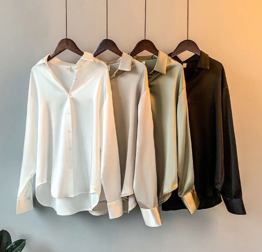 Martha | Women's Elegant Satin Blouse – Luxurious, Soft & Stylish