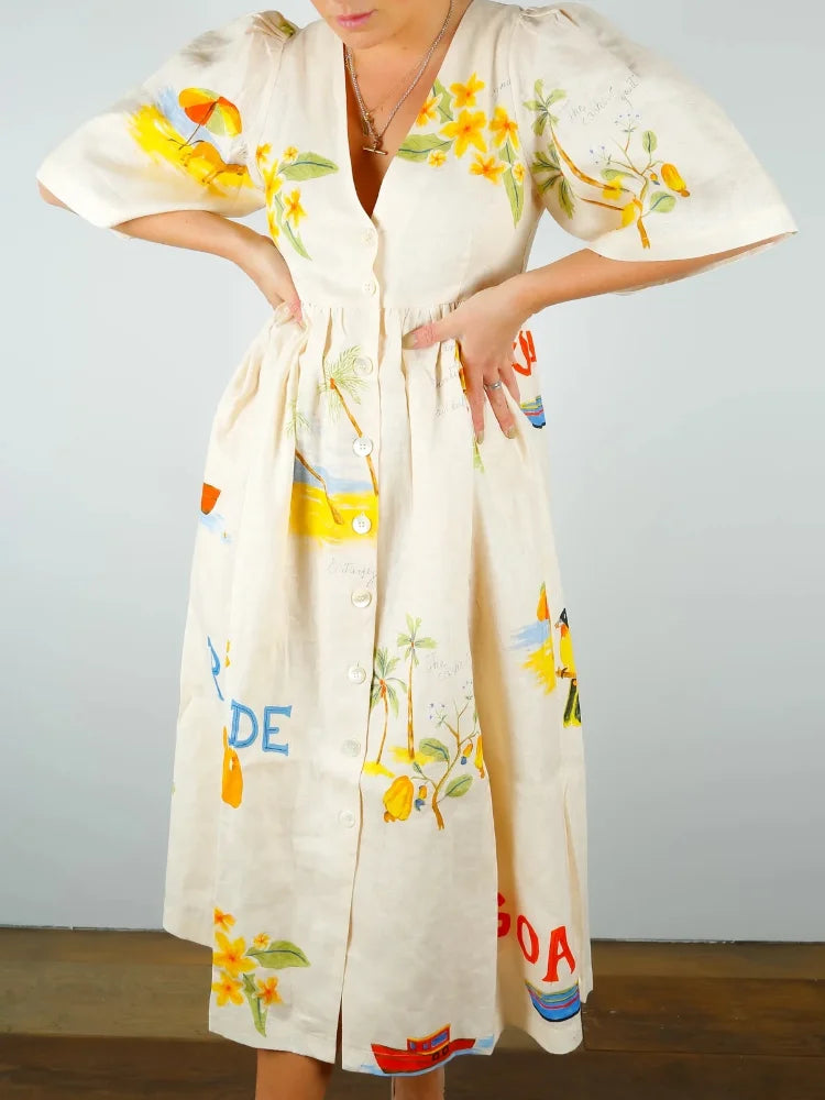 Elaina | Elegant Summer Midi Dress for Women – Soft, Flattering & Feminine