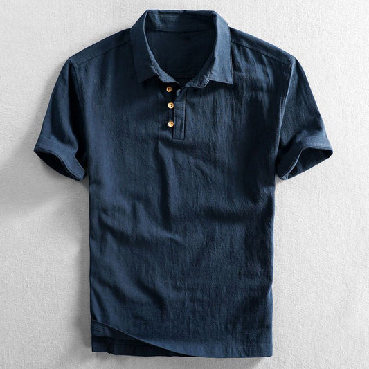 Raphael | Men’s Linen Polo Shirt – Lightweight Summer Fit – Smart Casual Look