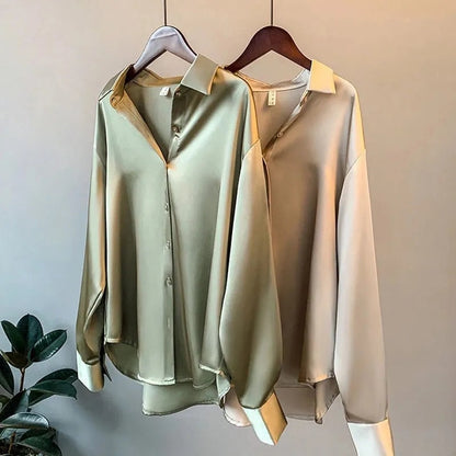 Martha | Women's Elegant Satin Blouse – Luxurious, Soft & Stylish